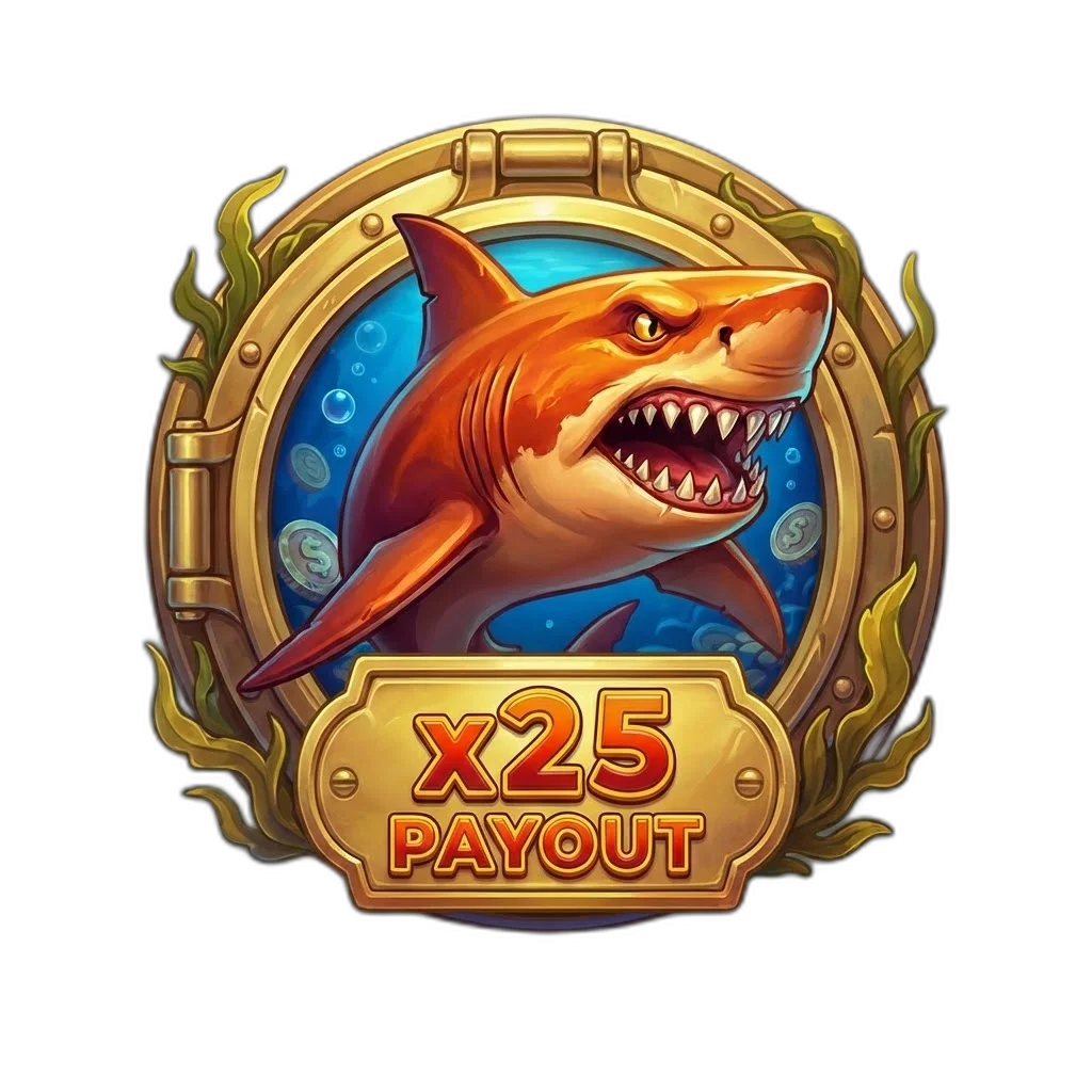 Símbolo premium Tiburón Naranja de Razor Shark pagando hasta 25x