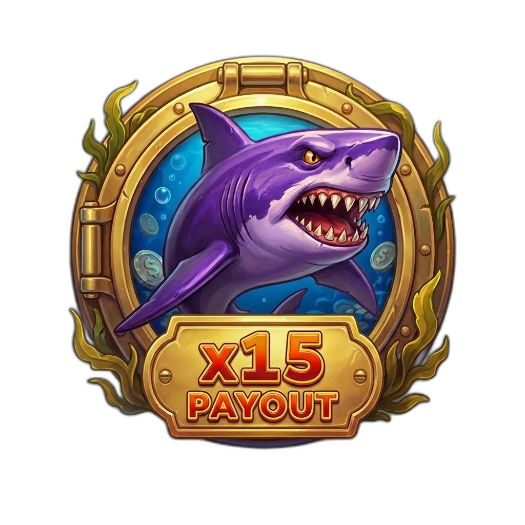 Símbolo premium Tiburón Púrpura de Razor Shark pagando hasta 15x